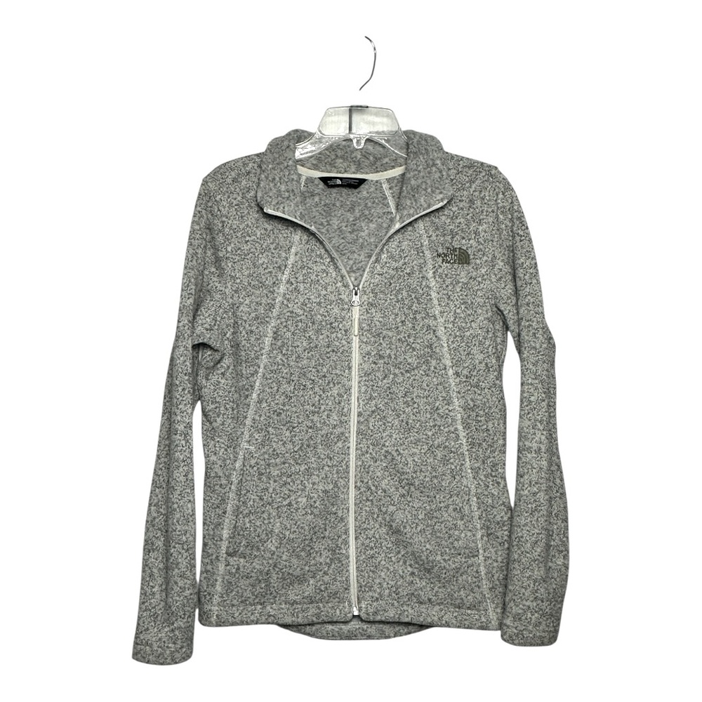 The North Face Women's Gray Long Sleeve Fleece‎ Zip Front Jacket Size Medium
